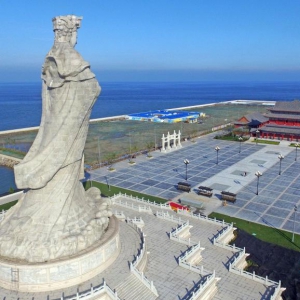 全球最高妈祖圣像露真容 高为42.3米