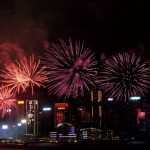 香港举行庆祝回归20周年烟花汇演