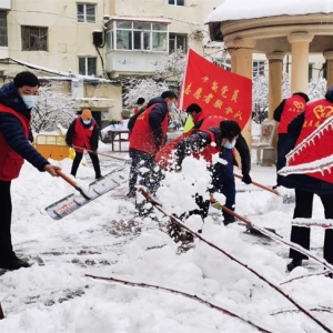 哈尔滨市南岗区：万余名志愿者顶寒风除雪破冰
