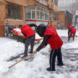 黑龙江省哈尔滨市南岗区5000余名志愿者深入千余个小区清冰雪