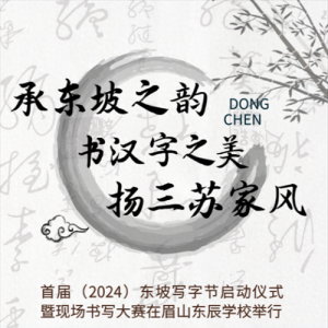 首届（2024）东坡写字节启动仪式暨现场书写大赛在眉山东辰学校举行